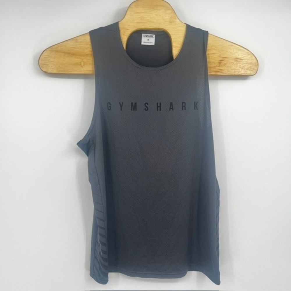 Gymshark Men's Gray Mesh Sleeveless Training Tank Top Size Medium
